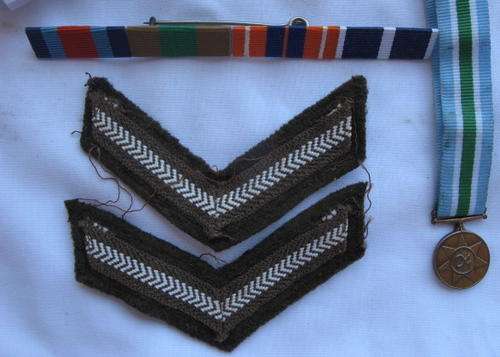SADF SELECTION - MEDAL BAR - UNITAS MINIATURE AND LANCE CORPORAL'S RANKS