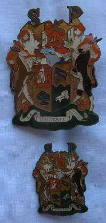 STATE PRESIDENTS GUARD - BRASS AND ENAMEL HELMET BADGE + COLLAR - APPROVED IN 1986