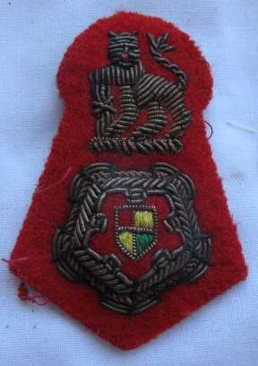 GOLD BULLION CAP AND BERET BADGE WORN BY COLONEL'S AND BRIGADIERS