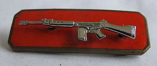 SA ARMY SHARPSHOOTER QUALIFICATION BADGE - ENAMEL BACKING - 2 PINS