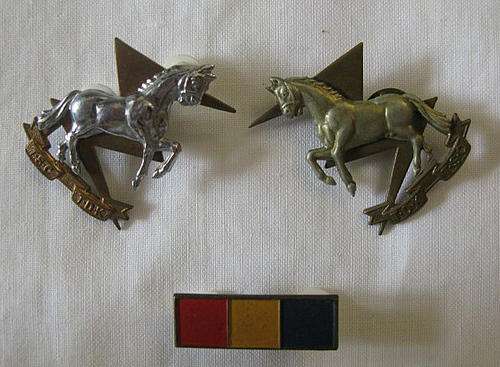 TECHNICAL SERVICES CORPS COLLAR BADGE PAIR AND BERET BAR WORN SINCE 1960 - PINS INTACT
