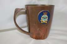 BRASS RHODESIAN AIR FORCE MUG - STAMPED MADE IN RHODESIA - HEIGHT 11CM