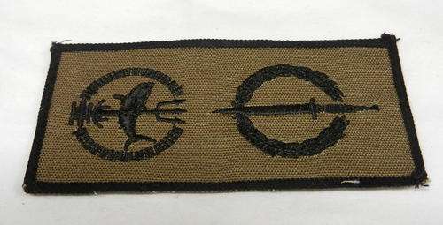 RECCE - COMBINED OPERATOR AND ATTACK DIVER QUALIFICATION - BLACK THREAD EMBROIDERED ON NUTRIA WITH B