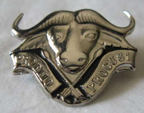 32 BATTALION BERET BADGE 1977-1990'S - CHROME - 2 LUGS