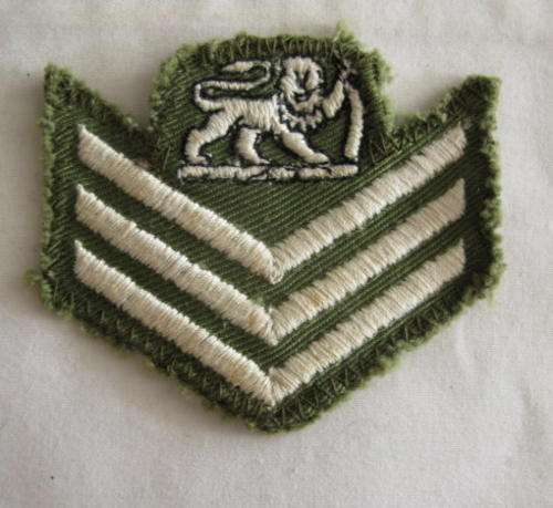 RHODESIAN COLOUR SERGEANT RANK 1970 - 80