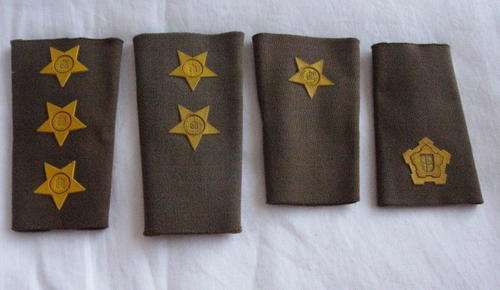 SA ARMY TUPPER SLIP-ON RANKS FROM 2ND LT. UP TO MAJOR