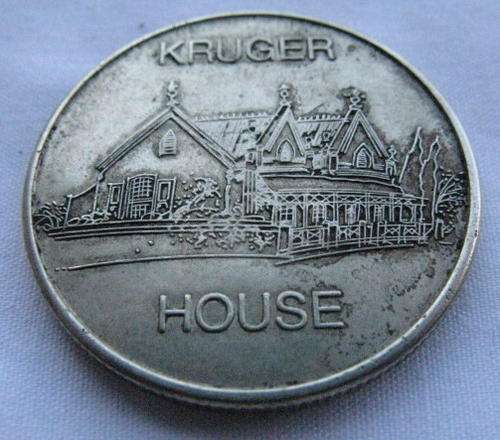 PAUL KRUGER CENTENARY 1825 - 1904 MEDALLION - WHITE METAL - DIAMETER 30MM