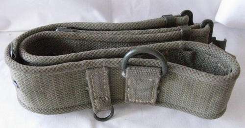 RHODESIAN ARMY WEBBING BELT - EXTENDED LENGTH 119CM - GOOD CONDITION