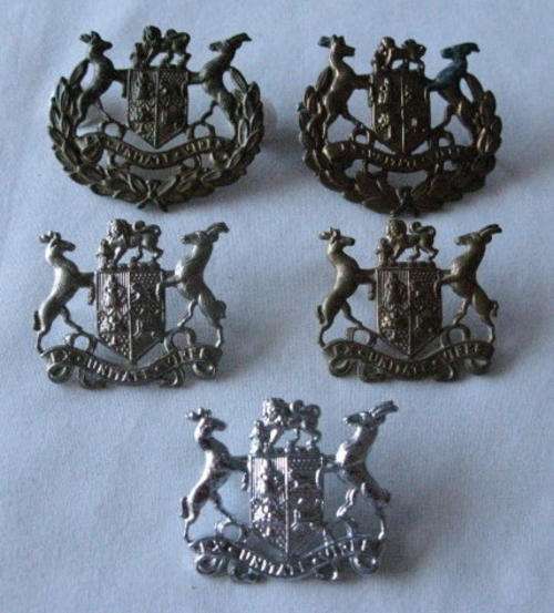 WARRANT OFFICERS CLASS 1 AND 2 IN BRASS AND CHROME RANK BADGES - PINS INTACT