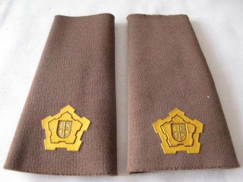 SA ARMY RUBBERIZED RANK SLIP-ON PAIR FOR MAJOR - FIELD DRESS 1980'S - 1996