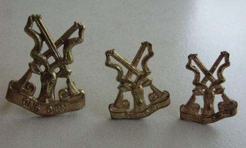 REGIMENT LIMPOPO GILDING METAL CAP AND COLLARS WORN POST 1964 - LUGS & PINS INTACT