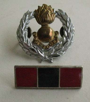 SA ENGINEERS CORPS BI-METAL CAP AND BERET BAR - WORN SINCE 1970 - LUGS & PINS INTACT