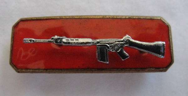 SA ARMY SHARPSHOOTER QUALIFICATION BADGE - 2 PIECE - ENAMEL BACKING - 2 PINS