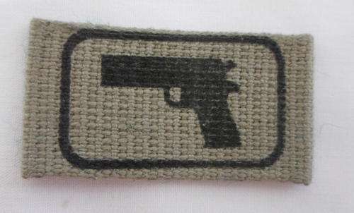 CLOTH PISTOL INSTRUCTOR BADGE
