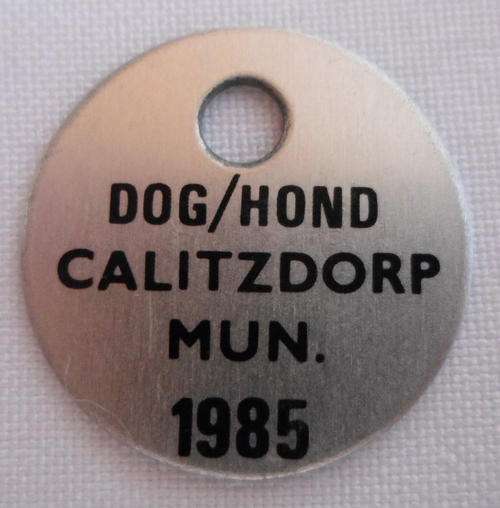 1985 CALITZDORP DOG LICENSE