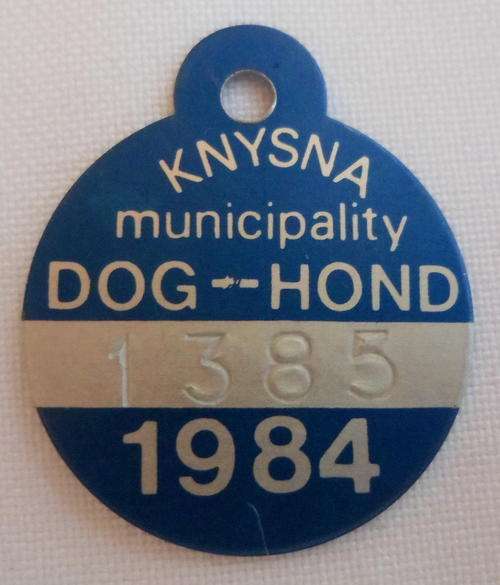 1984 KNYSNA DOG LICENSE