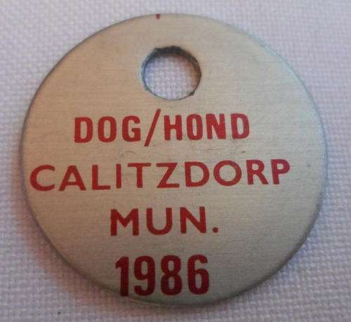 1986 CALITZDORP DOG LICENSE