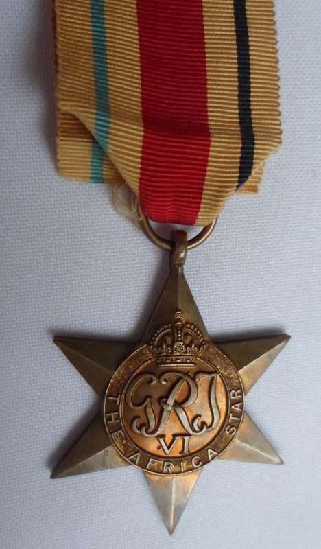 FULL SIZE AFRICA STAR-UNNAMED-ORIGINAL PERIOD MEDAL