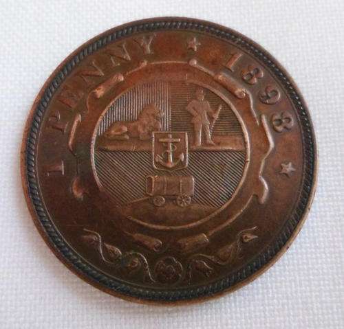 1898 ZAR PENNY-NICE RED LUSTRE-HIGH GRADE
