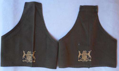 SA ARMY WO CLASS 2 BRASSARD PAIR-PRINTED-BORDER WAR PERIOD