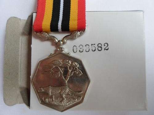 FULL SIZE SOUTHERN AFRICA MEDAL NUMBERED WITH MATCHING NUMBER ON BOX-ORIGINAL