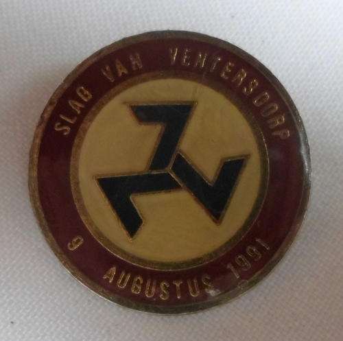 AWB BATTLE OF VENTERSDORP(1991)BADGE-ONE OF THE PUBLICITY VIOLENT CLASHES BETWEEN THE RSA STATE AND
