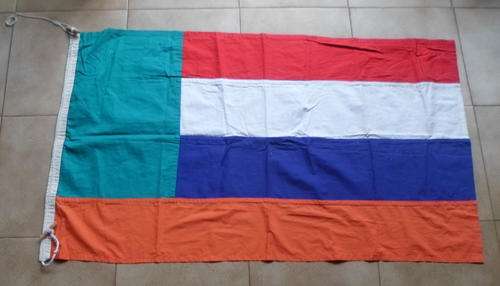 AWB-TRANSVAAL VIERKLEUR FOUR-COLOUR FLAG-USED DURING PARADES FORMERLY BELONGED TO AN AWB GENERAL-MEA