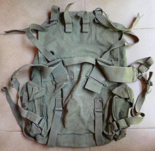 SA ARMY SADF-PATTERN 73 LARGE BACK PACK-ALL STRAPS,RINGS & CLIPS COMPLETE