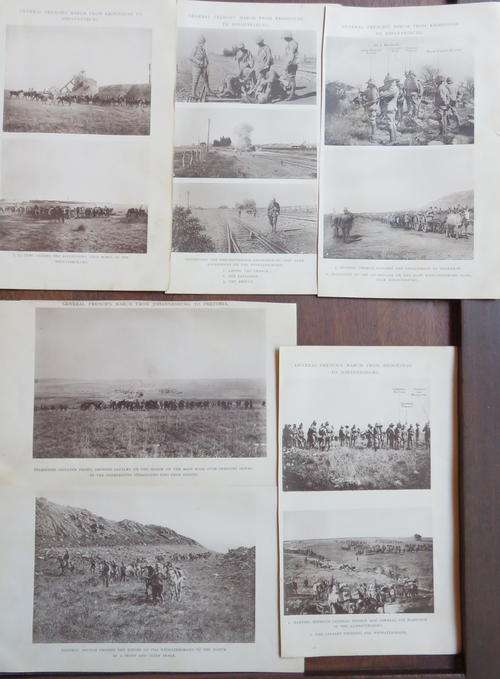 BOER WAR ORIGINAL PHOTO'S PRINTED 1902,DEPICTING GENERAL FRENCH'S MARCH FROM KROONSTAD TO JOHANNESBU
