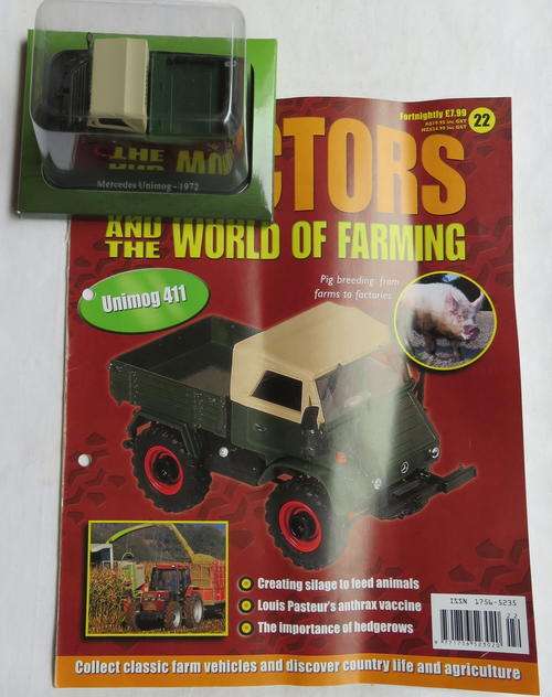MERCEDES UNIMOG-1972 BY HACHETTE-WITH BOOKLET-MEASURES 80MM
