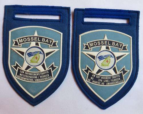 MOSSELBAY TRAFFIC POLICE FLASH PAIR-BLUE EMBOSSED