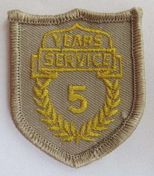 5 YEARS SERVICE CLOTH PATCH
