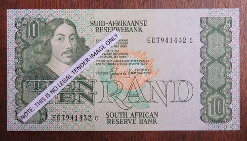 TEN RAND -G.P.C. DE KOCK-3RD ISSUE-1984-UNC