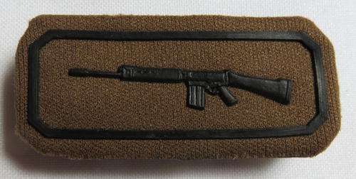 ARMY MARKSMAN,PROFICIENCY BREAST BADGE,NUTRIA EMBOSSED WITH 2 PINS- AVAILABLE 10