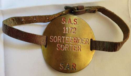 SA RAILWAYS BRASS ARMBAND