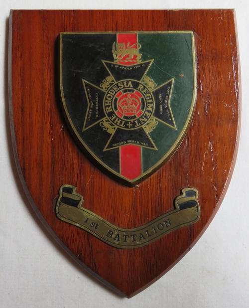 RHODESIA REGIMENT-1ST BATTALION PLAQUE