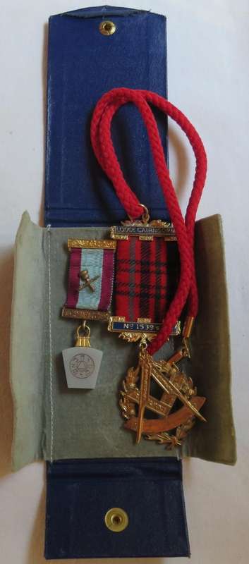 FREE MASON MEDALS X2 IN ORIGINAL HOLDER