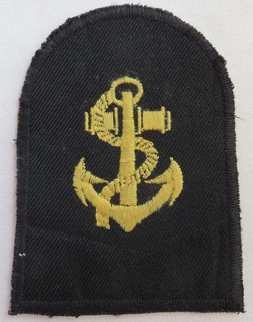SA NAVY LEADING SEAMAN RANK,YELLOW COTTON EMBROIDERED FOR WINTER UNIFORM- 1961-2003