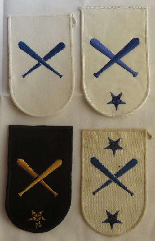 SA NAVY PHYSICAL TRAINING INSTRUCTOR TRADE BADGES 1X 2ND CLASS 2X 1ST CLASS & 1X LEADING SEAMAN-WINT