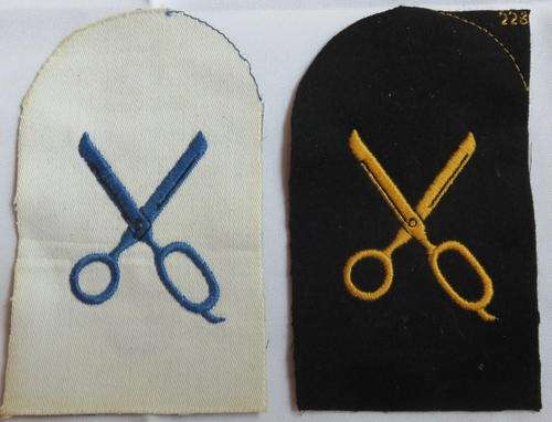 SA NAVY TAILOR 2ND CLASS TRADE BADGES-WINTER + SUMMER UNIFORM