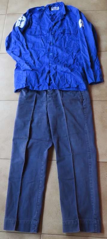 SA NAVY UNIFORM FOR ENGINE ROOM MECHANIC-LEADING SEAMAN-TROUSERS A SIZE 30 WITH PIPE LENGTH 72CM-SHI