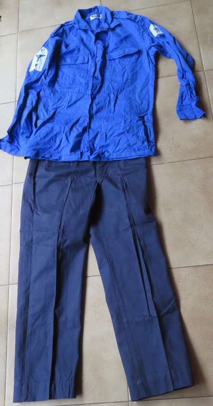 SA NAVY UNIFORMS FOR ENGINE ROOM MECHANIC-LEADING SEAMAN-TROUSERS A SIZE 30 WITH PIPE LENGTH 72CM-SH