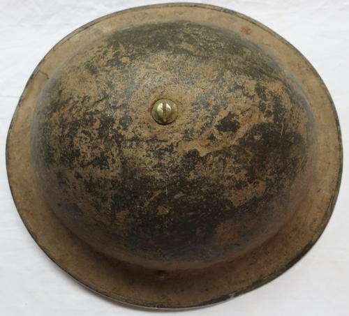 WW2 BRITISH TIN HAT COMPLETE WITH CHINSTRAP & INNER