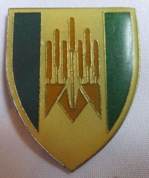 SWA 101 BATTALION POCKET FLASH-ONE PIN MISSING- 2 BEND