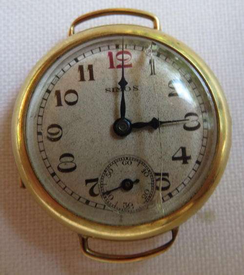 VINTAGE SIMOS WRIST WATCH 1940'S-DIAMETER 26MM-UNTESTED-COMPLETE