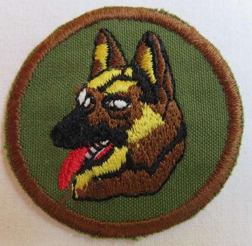 OLD TASK FORCE,EMBROIDERED DOG HANDLERS BREAST BADGE