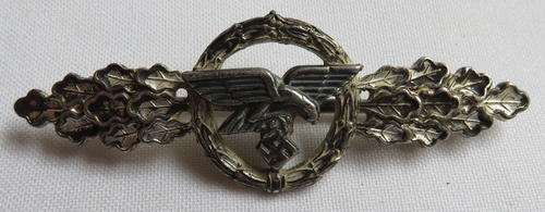 WW2 GERMAN LUFTWAFFE TRANSPORT & GLIDER SQUADRON CLASP IN SILVER-GUARANTEED ORIGINAL