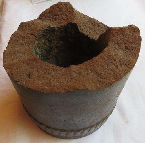 BOER WAR PIECE OF A HEAVY 155MM LONG TOM SHELL-FROM THE LADYSMITH AREA WHERE IT WAS FIRED FROM UMBUL