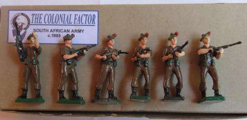 SA BORDER WAR PERIOD-TRANSVAAL SCOTTISH SET OF 6 LEAD FIGURES-MEASURES 60MM