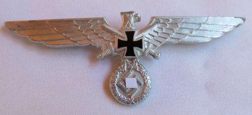 GERMAN NAZI REICHSKRIEGERBUND,VETERANS ASSOCIATION BREAST EAGLE-THIS IS AN EXTREMELY FINE FROSTED F